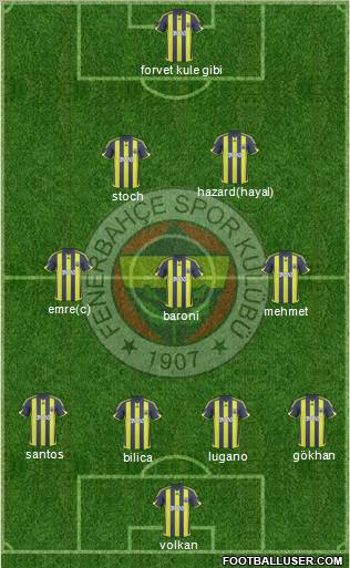 Fenerbahçe SK Formation 2010