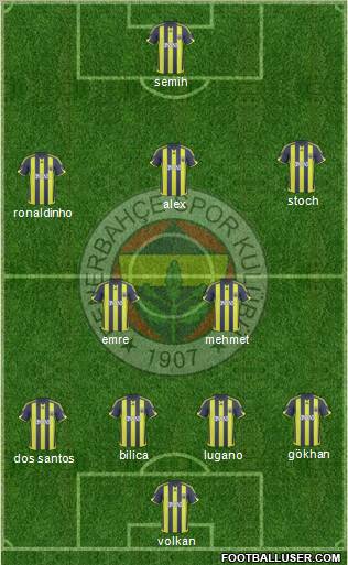 Fenerbahçe SK Formation 2010