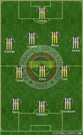 Fenerbahçe SK Formation 2010