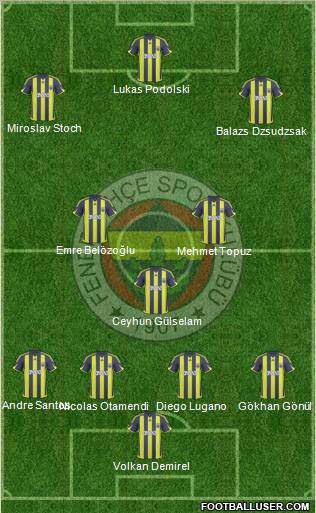 Fenerbahçe SK Formation 2010