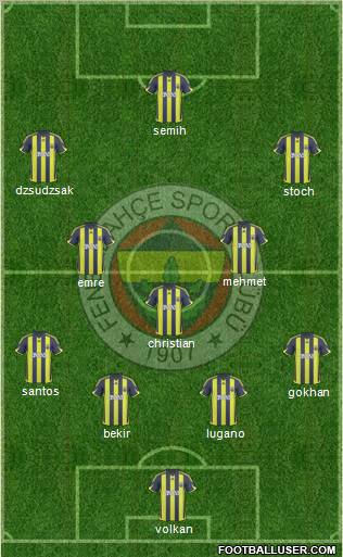 Fenerbahçe SK Formation 2010