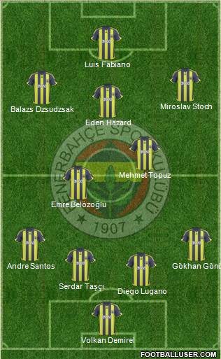 Fenerbahçe SK Formation 2010