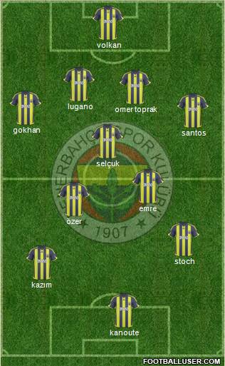 Fenerbahçe SK Formation 2010