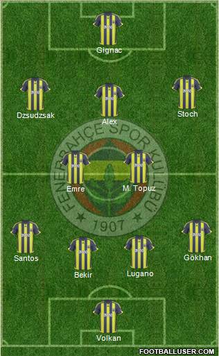 Fenerbahçe SK Formation 2010