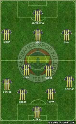 Fenerbahçe SK Formation 2010