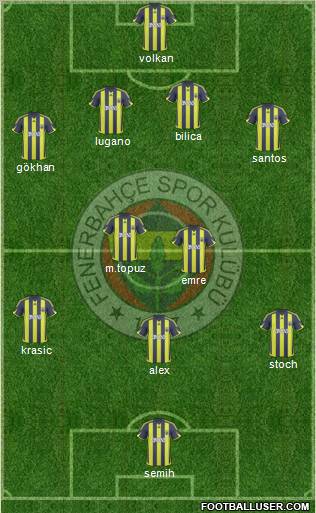Fenerbahçe SK Formation 2010