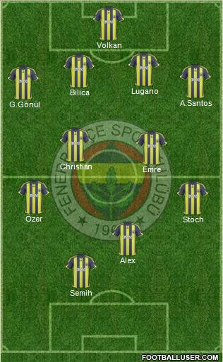 Fenerbahçe SK Formation 2010
