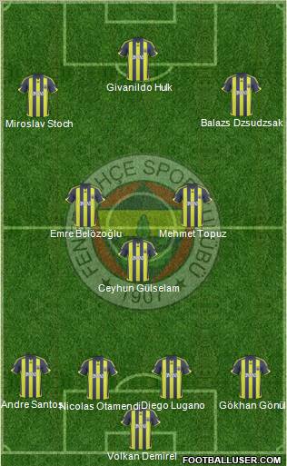 Fenerbahçe SK Formation 2010