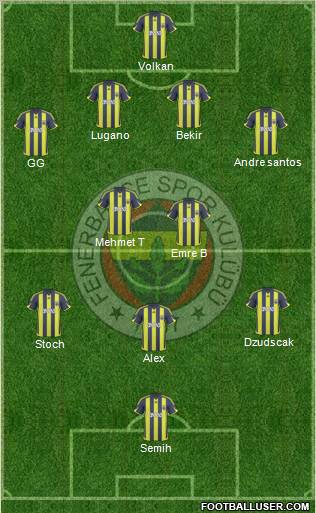 Fenerbahçe SK Formation 2010