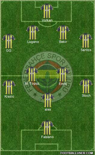 Fenerbahçe SK Formation 2010