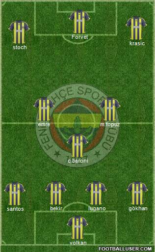 Fenerbahçe SK Formation 2010
