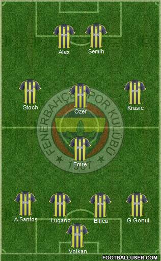 Fenerbahçe SK Formation 2010