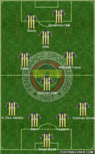 Fenerbahçe SK Formation 2010