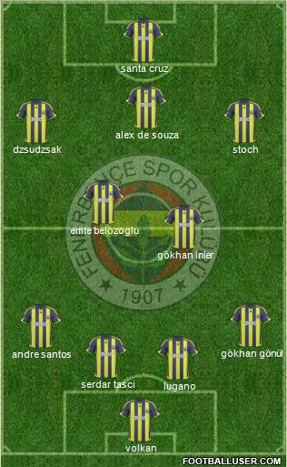 Fenerbahçe SK Formation 2010