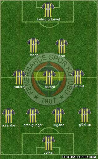 Fenerbahçe SK Formation 2010