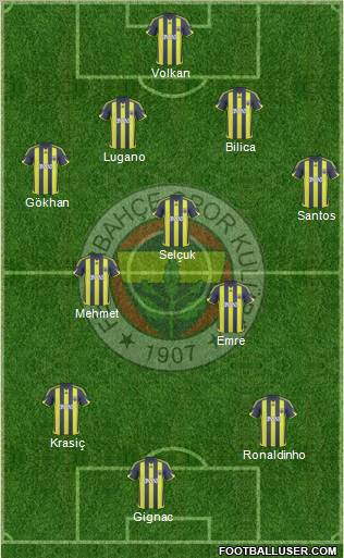 Fenerbahçe SK Formation 2010