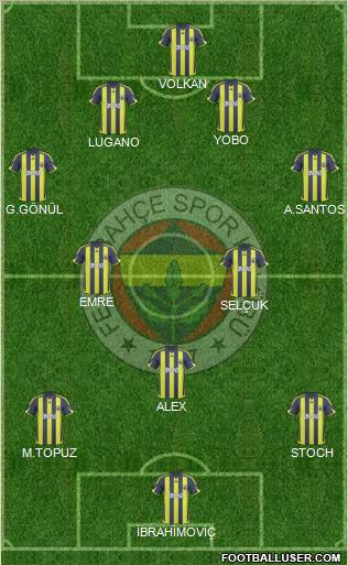 Fenerbahçe SK Formation 2010