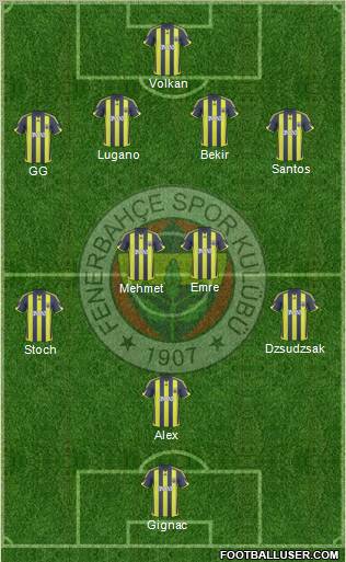 Fenerbahçe SK Formation 2010