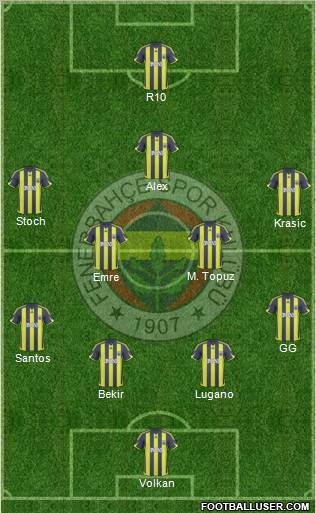 Fenerbahçe SK Formation 2010