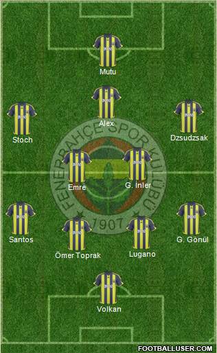 Fenerbahçe SK Formation 2010