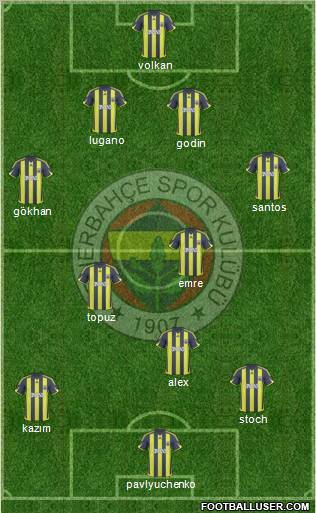 Fenerbahçe SK Formation 2010