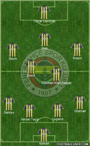 Fenerbahçe SK Formation 2010