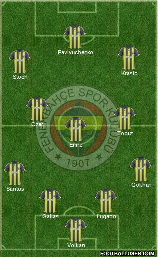 Fenerbahçe SK Formation 2010