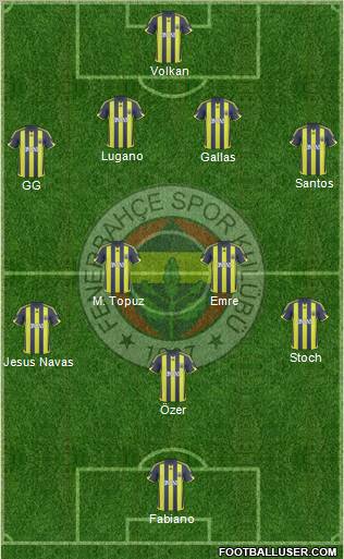 Fenerbahçe SK Formation 2010