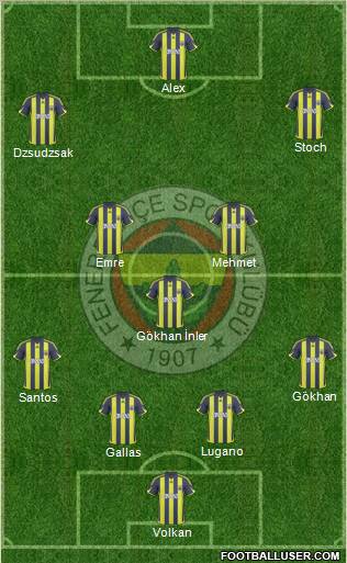 Fenerbahçe SK Formation 2010