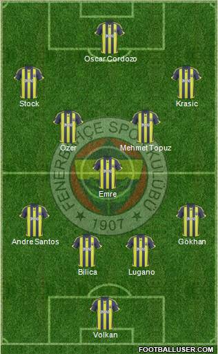 Fenerbahçe SK Formation 2010