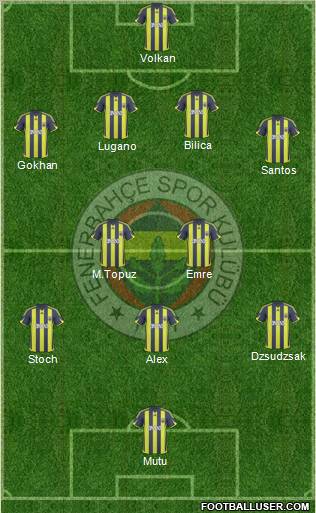 Fenerbahçe SK Formation 2010