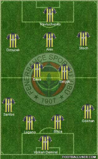 Fenerbahçe SK Formation 2010