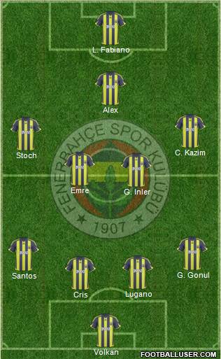 Fenerbahçe SK Formation 2010