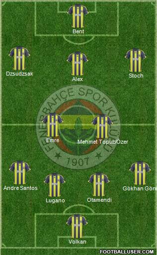 Fenerbahçe SK Formation 2010