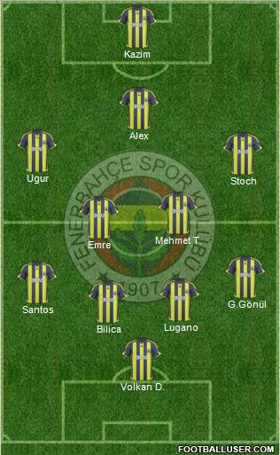 Fenerbahçe SK Formation 2010