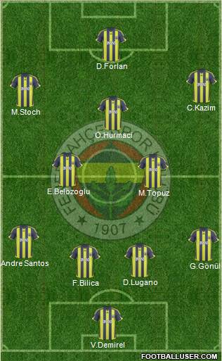 Fenerbahçe SK Formation 2010