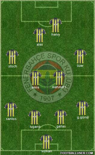 Fenerbahçe SK Formation 2010