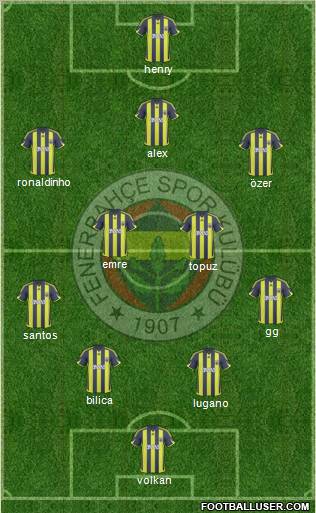 Fenerbahçe SK Formation 2010