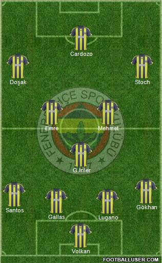 Fenerbahçe SK Formation 2010