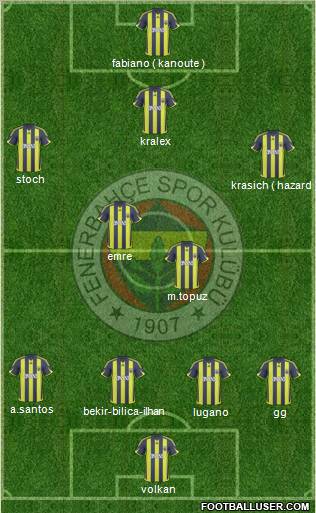 Fenerbahçe SK Formation 2010