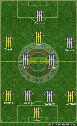 Fenerbahçe SK Formation 2010