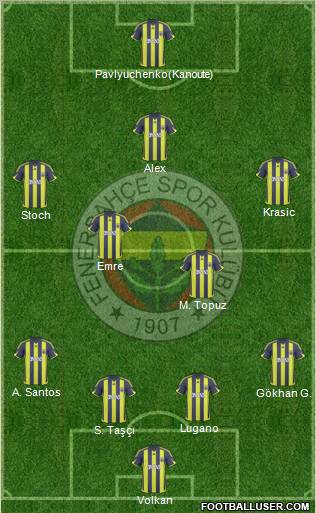 Fenerbahçe SK Formation 2010