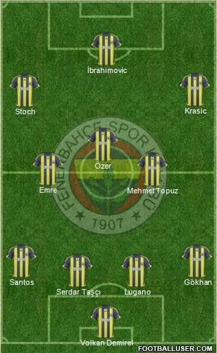 Fenerbahçe SK Formation 2010