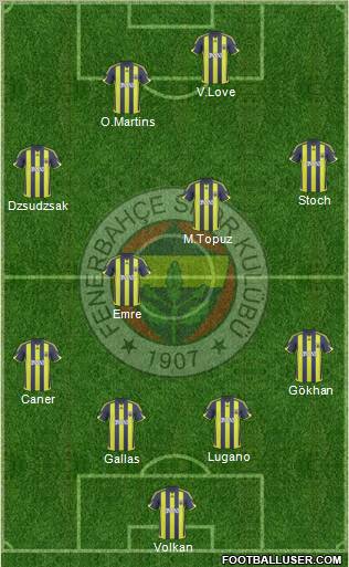 Fenerbahçe SK Formation 2010