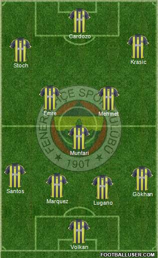 Fenerbahçe SK Formation 2010