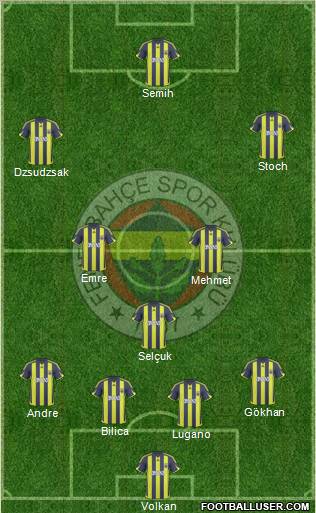 Fenerbahçe SK Formation 2010