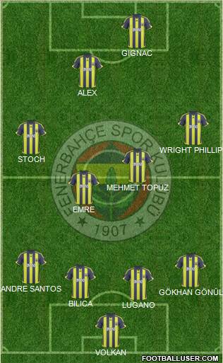 Fenerbahçe SK Formation 2010