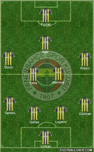 Fenerbahçe SK Formation 2010