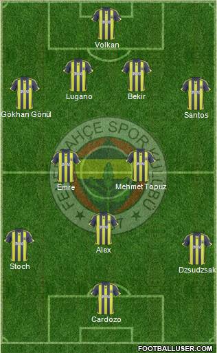 Fenerbahçe SK Formation 2010