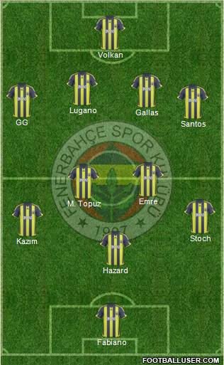 Fenerbahçe SK Formation 2010
